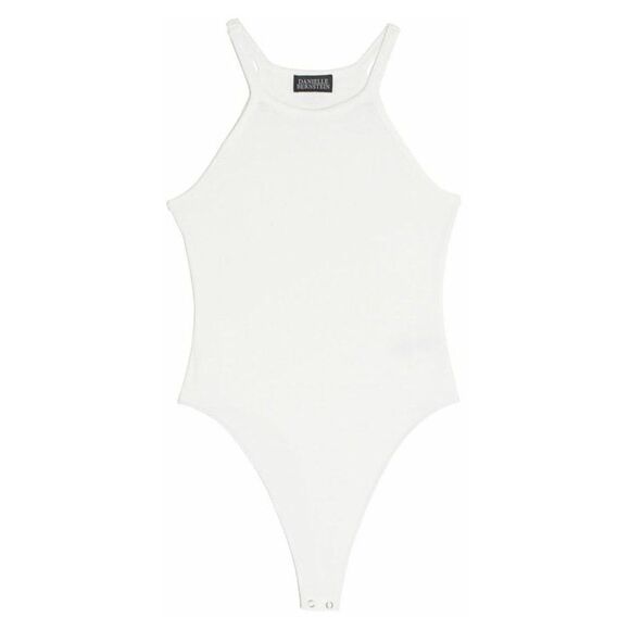 Danielle Bernstein Tank‎ Top Bodysuit Women's 1X White Soft Stretchy NEW - Picture 7 of 7